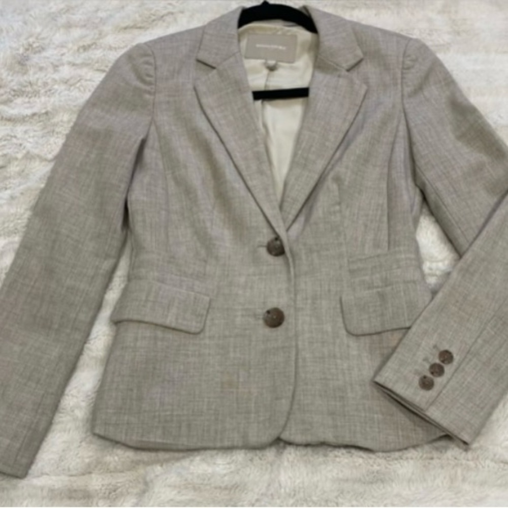 Banana Republic Light Gray Blazer with Button Accents